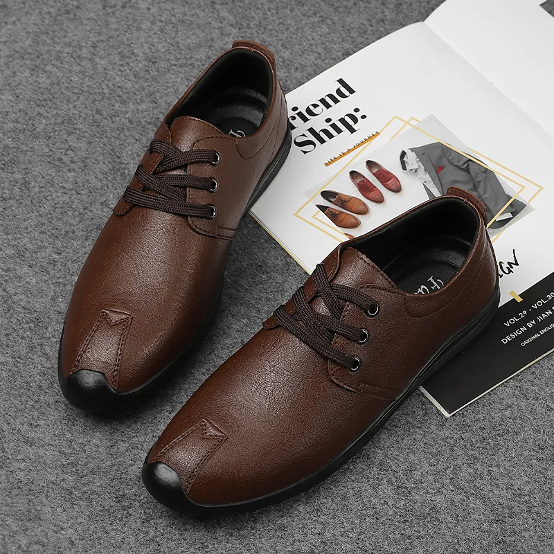 Мъжки лоферы, Ежедневни обувки от волска кожа, Нови Реколта Черни обувки-Oxfords, мъжки дизайнерски ежедневни модела обувки S13900-S13903 Dn
