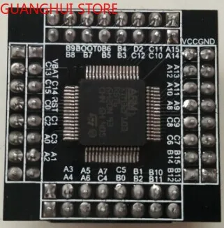 Приварена такса адаптер минимална системна платка STM32F103RBT6 с оттеглянето на кристаллографического генератор.