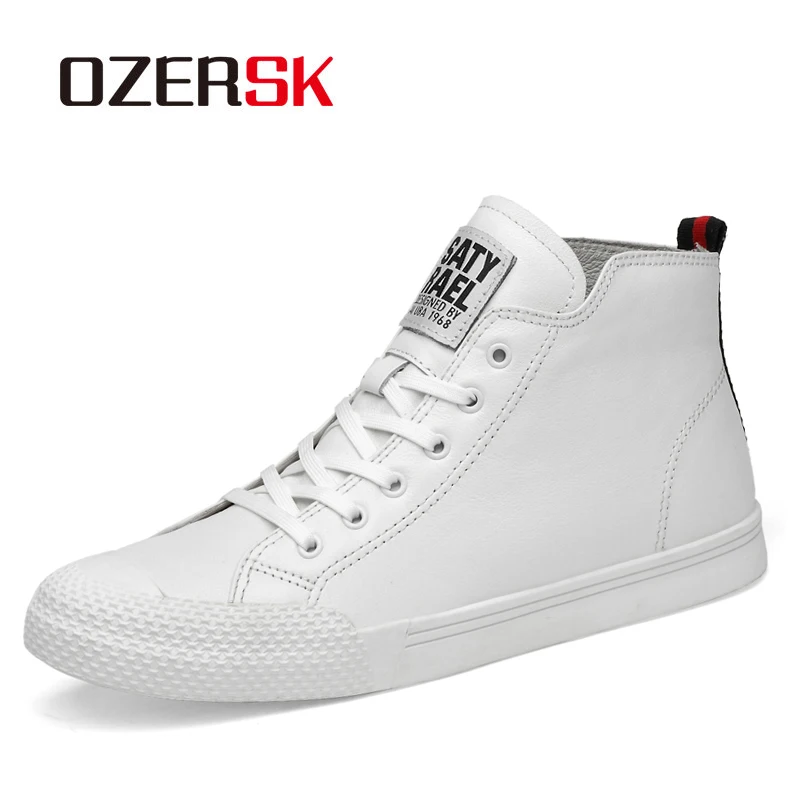 OZERSK/ висок клас марка, Лидер в продажбите, Мъжки обувки, Модни Зимно-Есенна Обувки На Топло Меху, Нова Ежедневни Кожени Обувки, Мъжки Размери 37 ~ 45