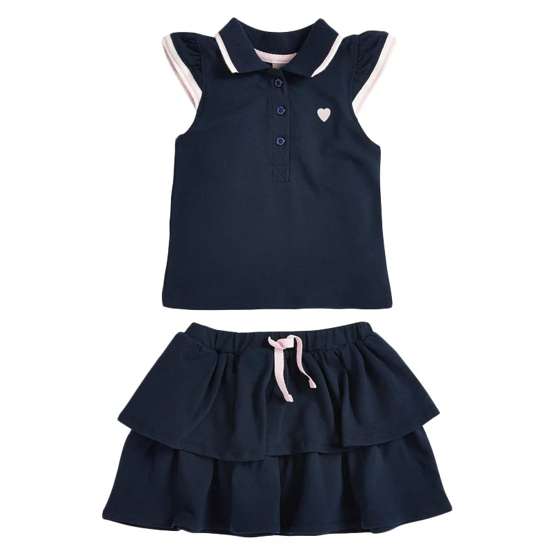 Little Maven/Лятна Бутикови дрехи за малките момичета, Комплект Дрехи, Обикновена Върхове за деца + Пола за Деца 2, 3, 4, 5, 6, 7 години