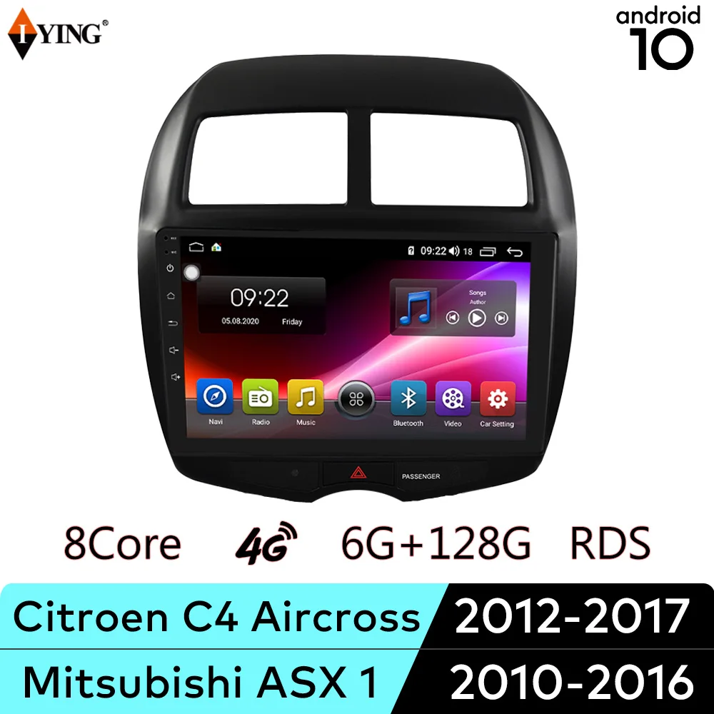Android Авто GPS Автомагнитола за Mitsubishi ASX 2010-2016 Мултимедиен плейър, Безжичен Carplay GPS Навигация 10,1 