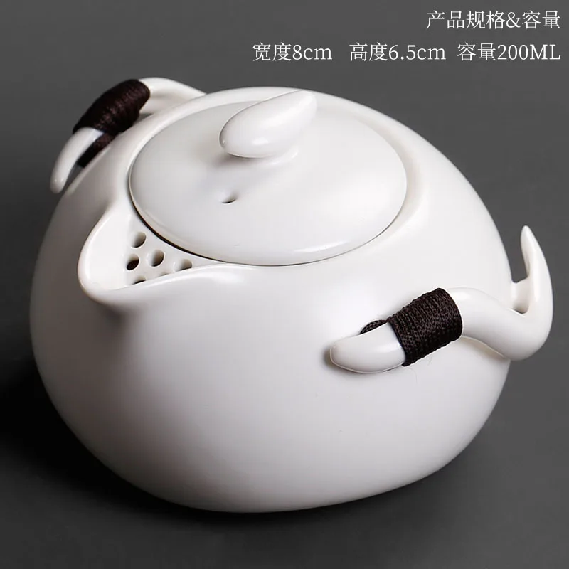 Ръчно кана анти-попарване чайник чаена чаша в японски стил бяла керамична печка чай чаша за домашно приготвяне на кана чай и прибори