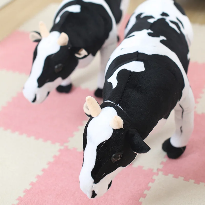[Ново] 75 см Моделиране на млечна крава плюшен играчка мека ПП памук, Мека Възглавница детска Играчка подарък