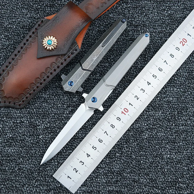 LEMIFSHE Сгъваем нож M390 нож от титанова сплав дръжка практическо оцеляване на открито, на къмпинг, лов плодов нож EDC ИНСТРУМЕНТ