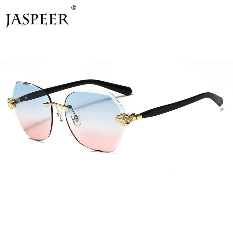 JASPEER Модни Градиентные Слънчеви Очила Дамски Слънчеви Очила Без Рамки Маркови Дизайнерски Дамски Слънчеви Очила с UV400 Нюанси