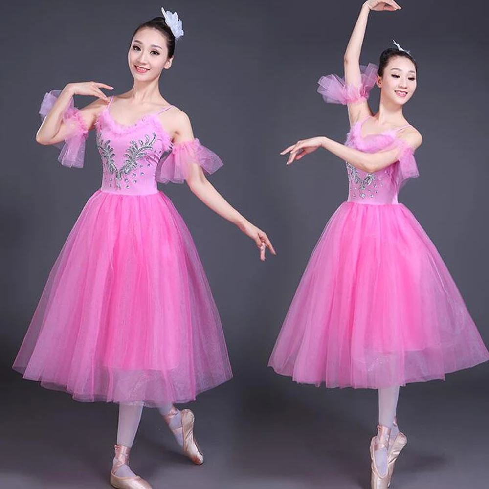 Blanco Cisne lago Ballet, etapa de desgaste adulto disfraces trajes romántico bandeja vestidos de Ballet para mujeres chicas