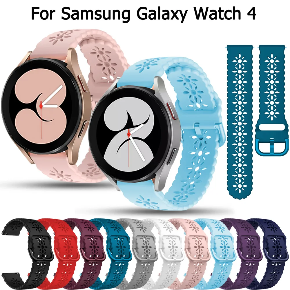 20 мм Силикон Гривна За Samsung Galaxy Watch 4 44 мм 40 мм и Каишка За Умни Часа Watch4 Classic 46 мм 42 мм Аксесоари За Гривни