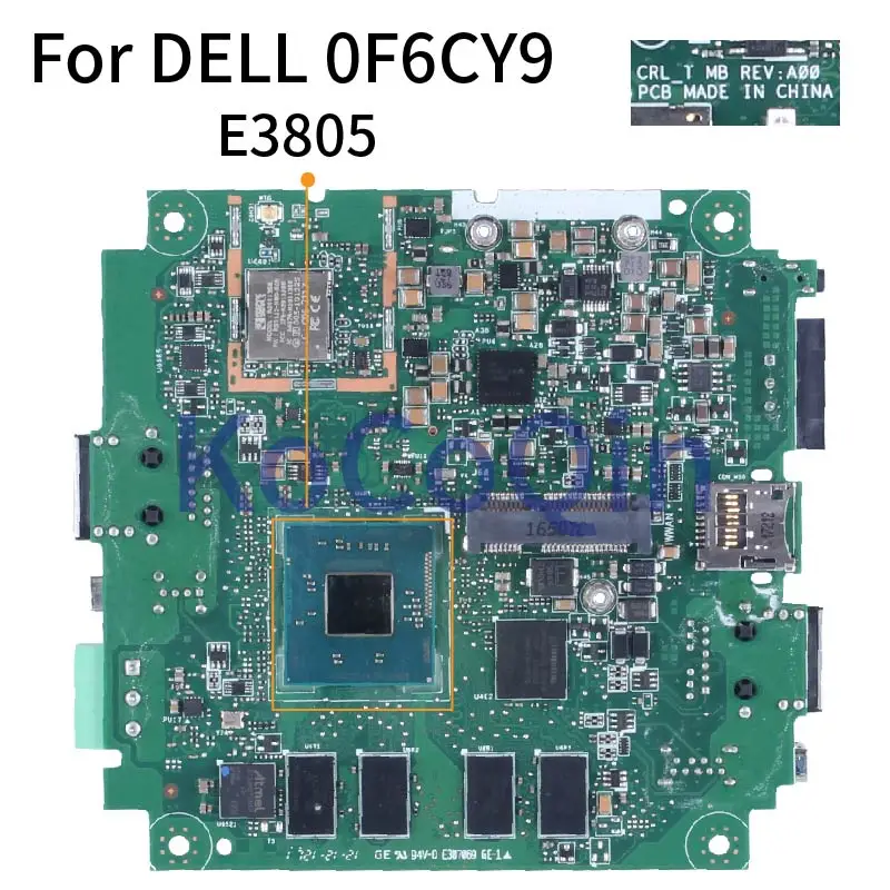 За DELL 0F6CY9 E3805 дънна Платка на Лаптоп SR20Y 2 GB оперативна Памет, дънна Платка на Лаптоп