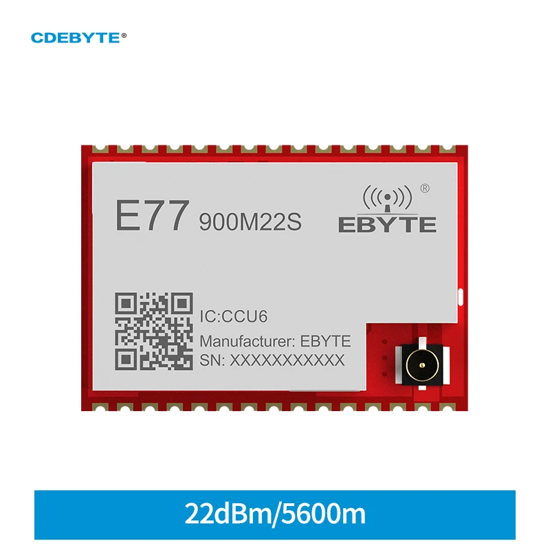 Безжичен модул за Suzan Spread Spectrum CDEBYTE E77-900M22S 868/915 Mhz ARM Cortex-M4-Ниска консумация на енергия IPEX/Печат Hole SoC
