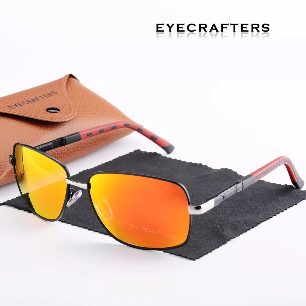 Eyecrafters Дизайнерски HD Поляризирани Слънчеви Очила Нови Истински Нов Прием За Възрастни Мъжки За Шофиране От Метална Сплав Модерни Очила с Uv400 8726