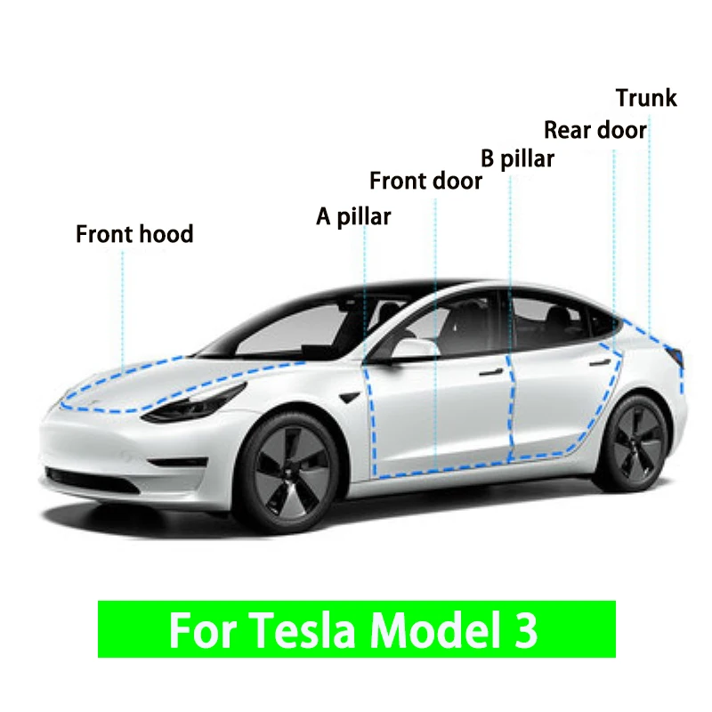 За Tesla, Модел 3/Y Специална Пълна Звукоизолация На Колата Оборудване Запечатване Уплътнението На Врати И Водоустойчив Амортизирующая Уплътнението Е Гумена Модификация Автомобил