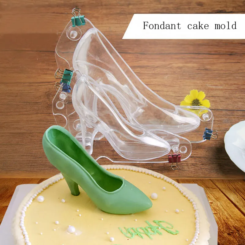 Пластмасови Форми За празни приказки За Украса на Торта направи си САМ 3D Шоколад Форма на Обувки На Висок Ток, Бижута Форма За Печене Принадлежности Кухненски Инструменти
