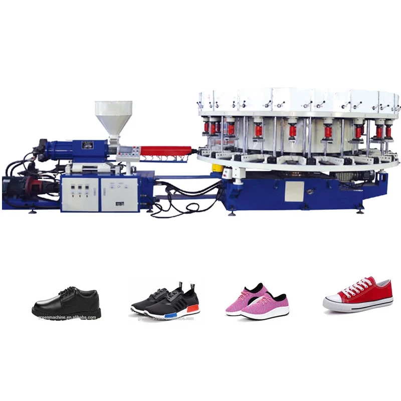 Машина за леене под налягане на подметки на обувки за производството на подметки от PVC Tpu Tr Tpr Едноцветни и двухцветных