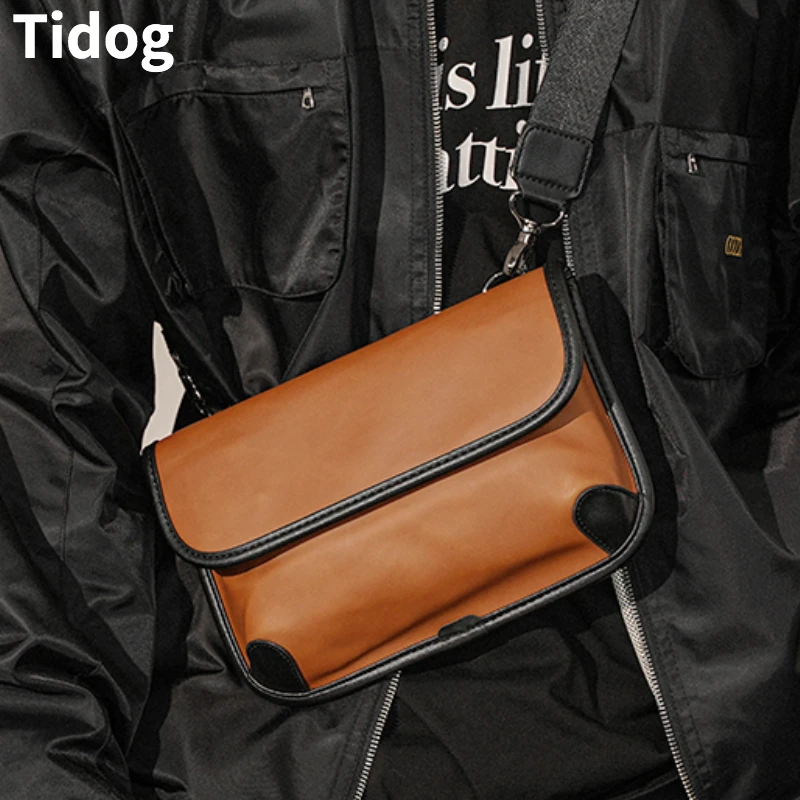 Tidog корея мъжки модерна чанта за рамо crazy house за почивка, нагрудная чанта